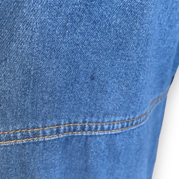 Vintage 90s Boston Classics Denim Jumper Dress Plus Size 16W Blue Jean Pocket - Picture 6 of 11